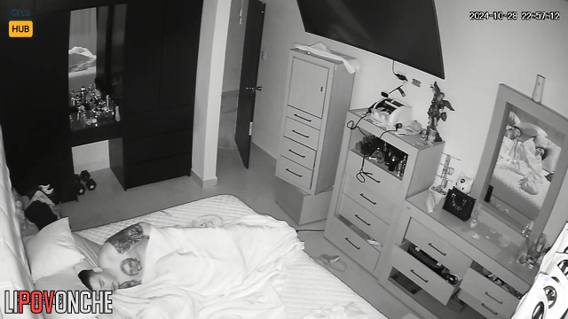Their naked bodies are reflected in the mirror