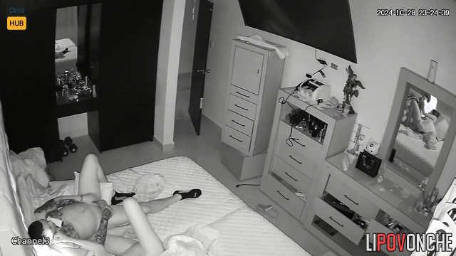 Their naked bodies are reflected in the mirror