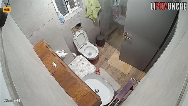 Pretty redhead woman bathing after dirty long sex