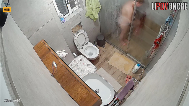 Pretty redhead woman bathing after dirty long sex