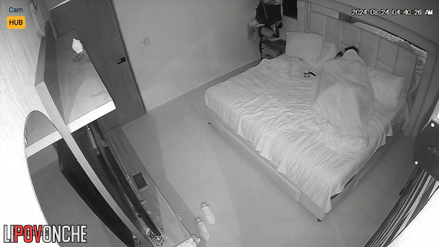 Guy gently kissing her neck before sex - bedroom scene