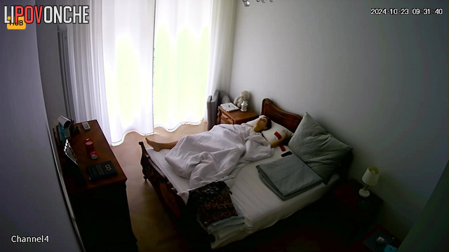 Bedroom solo sex scenes with masturbating lonely girl
