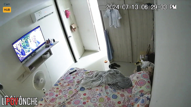 Couple cumed in missionary position and then watched tv