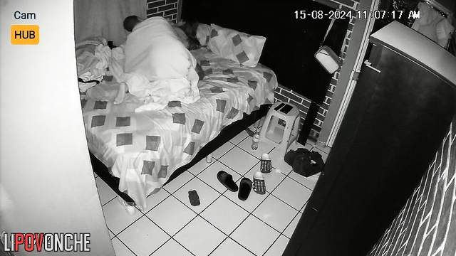 Tattooed couple enjoying the night after evening date