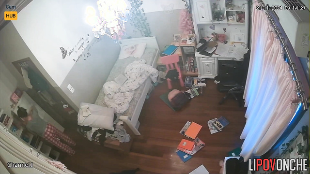 Beauty changing clothes and preparing for a date