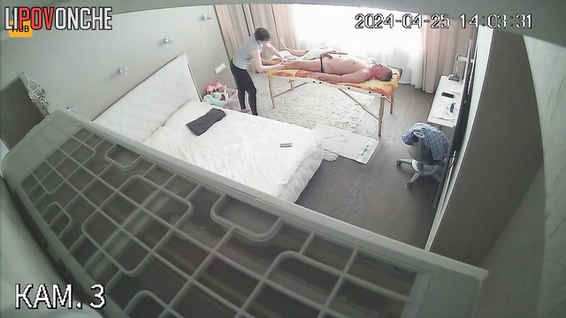 Strange massage at home (man took out his long dick)