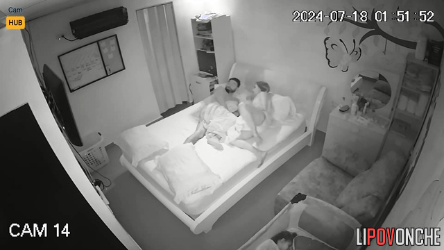 Tender kisses under sheets (before long and sensual fuck)