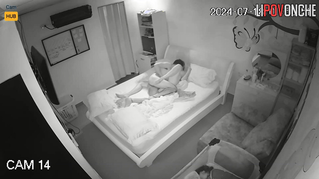 Tender kisses under sheets (before long and sensual fuck)