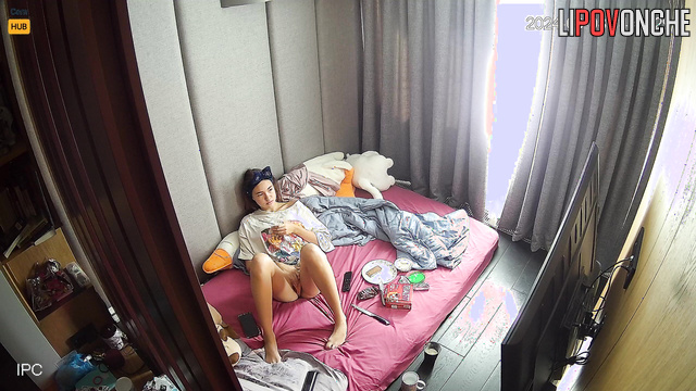 Sexy russian girl masturbating alone on gay porn
