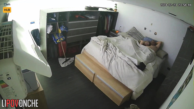 His fresh cum was left inside her fucked pussy (intimate vid from hidden camera)