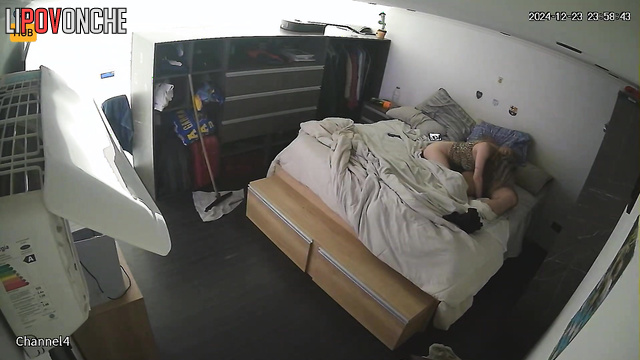 His fresh cum was left inside her fucked pussy (intimate vid from hidden camera)