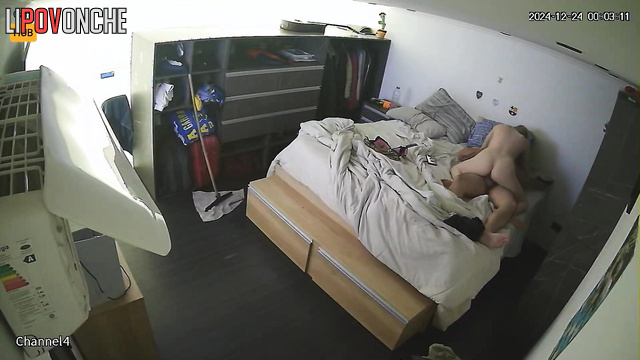 His fresh cum was left inside her fucked pussy (intimate vid from hidden camera)