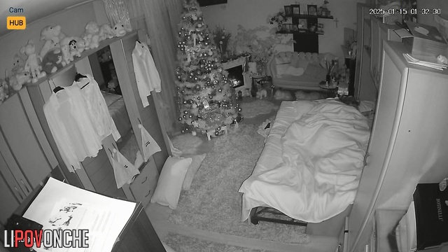 Missionary sex after New Year's Eve (night video)