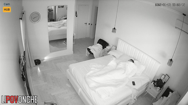 Hidden spy camera recorded their sex after awakening