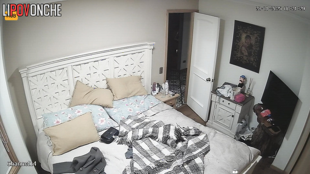 Pretty teen changing her clothes before sweet dream