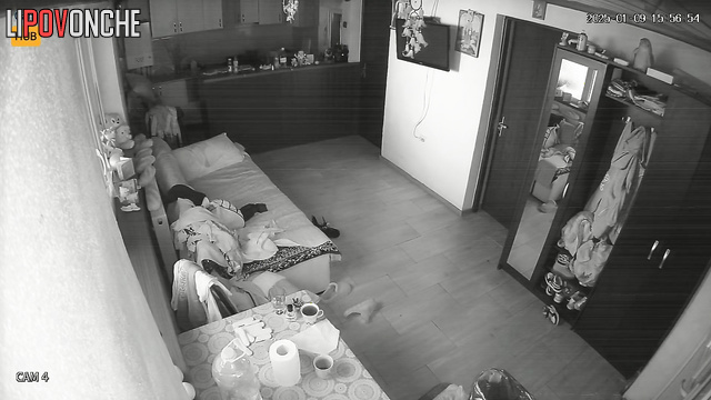 Lonely milf dancing alone in her apartment, cool video