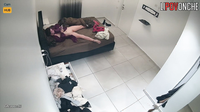 Brunette with hairy pussy dressing for dinner, solo