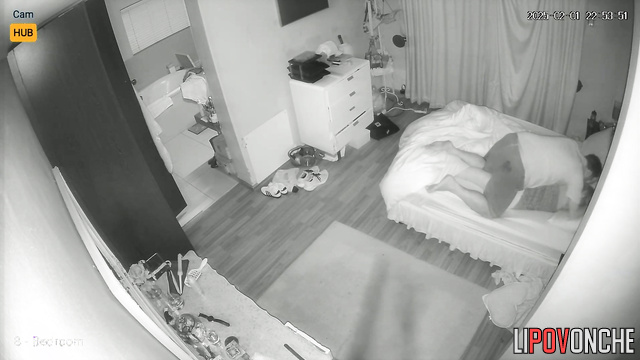 Real passion in the cozy bedroom after work, watch