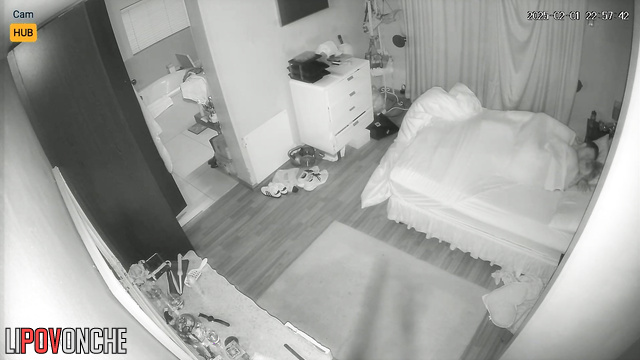 Real passion in the cozy bedroom after work, watch