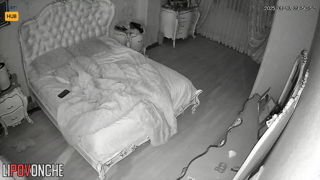 Passionate brunette seduced her husband and they had night of sex