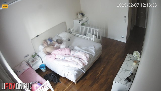 Young blonde making handjob to her husband (he is old fart)