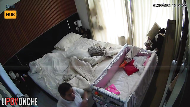 Thir morning routine was fixed on hidden camera