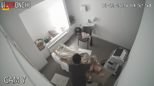 Hidden camera video of candid massage of chubby body of Serbian girl.