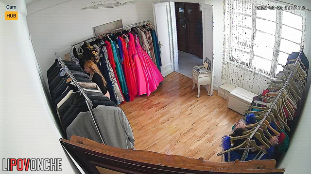 Serbian actress with small boobs changing clothes in the fitting room