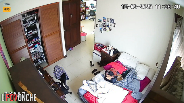 Pretty girl watches some naughty videos on her phone and plays with pussy