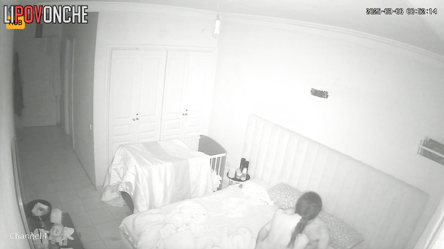 Excited brunette gave her husband with a hairy body some amazing sex