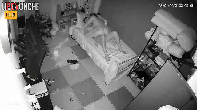 Talkative milf with a hairy pussy sits on her new young lover's cock
