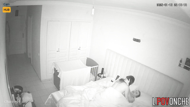 A temperamental man actively pounds his wife in the doggystyle position