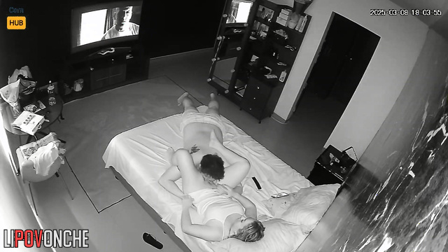 The fat husband couldn't resist and licked his wife's hot pussy with great pleasure