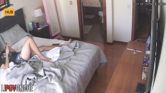 Chubby mommy isn't shy about undressing in front of her adult son