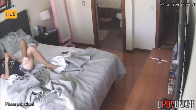 Chubby mommy isn't shy about undressing in front of her adult son