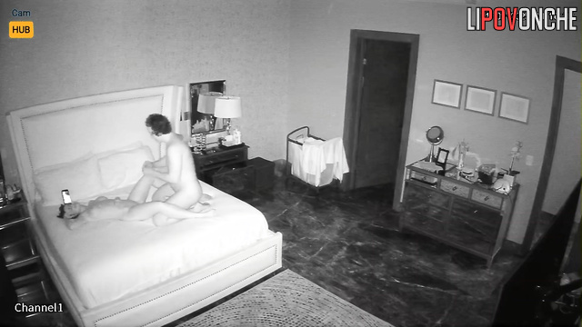 A skinny cutie comes out of the shower and gives her naked husband a gentle blowjob