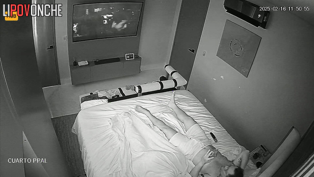 The excited husband climbed under the blanket to his sexy Colombian wife