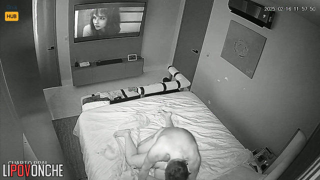 The excited husband climbed under the blanket to his sexy Colombian wife