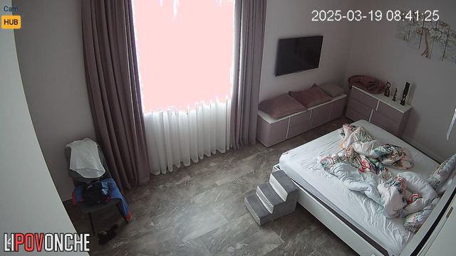 This man is lucky to wake up next to such sexy blonde