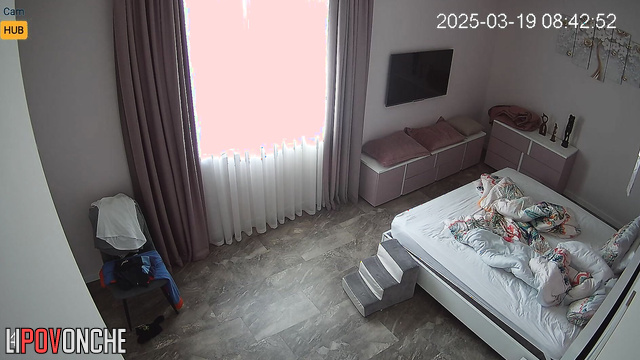 This man is lucky to wake up next to such sexy blonde