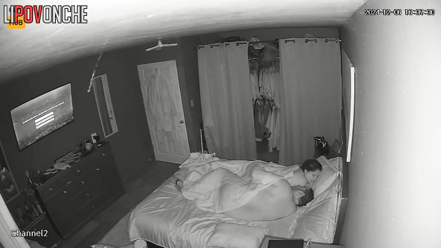 A fat mom with a big ass was woken up and actively fucked by her lustful husband