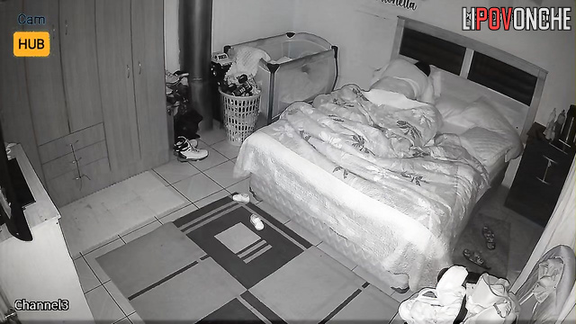 Active husband places his overweight wife with a hairy pussy in a doggystyle position