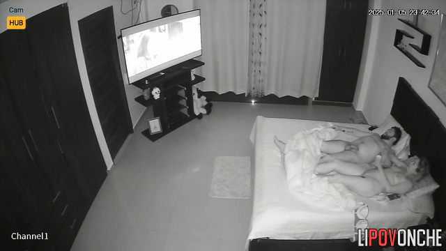 Night passionate sex under the blanket is tradition for them