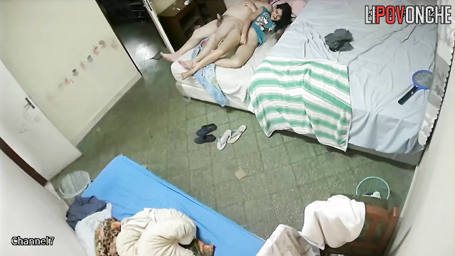 When he fucks his slim wife he gets short of breath