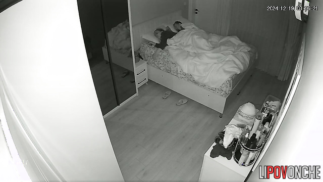They were sleeping and then woke up and started to please each other