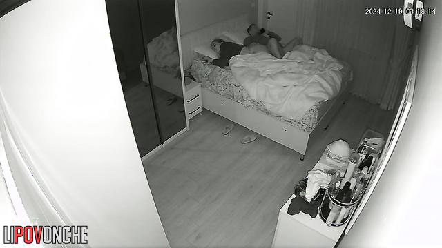 They were sleeping and then woke up and started to please each other
