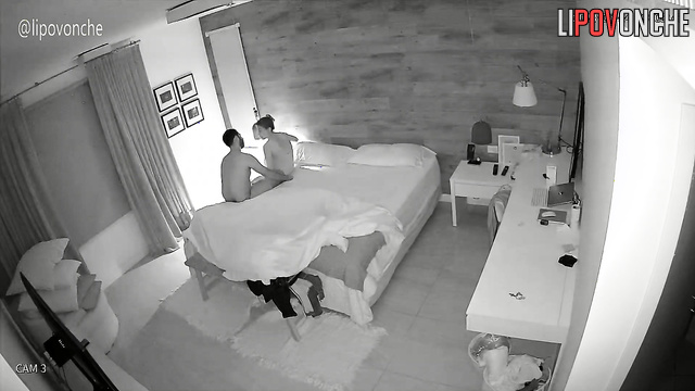 A bearded man gently slides his fingers into his girlfriend's wet vagina