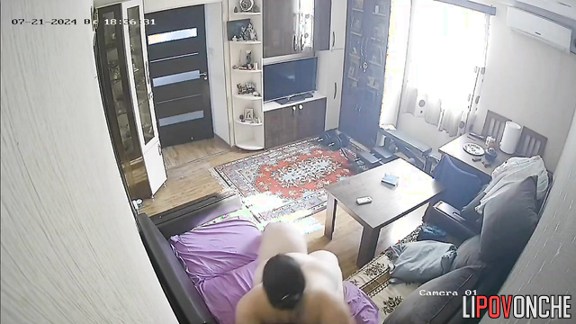 A very overweight wife was hard fucked by her bearded husband