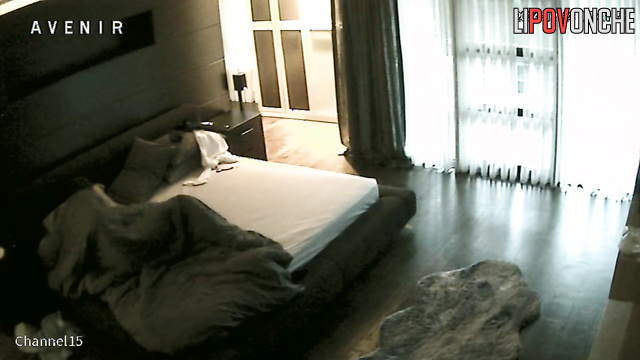 After a phone call, the husband tenderly kisses and licks his wife's naked ass