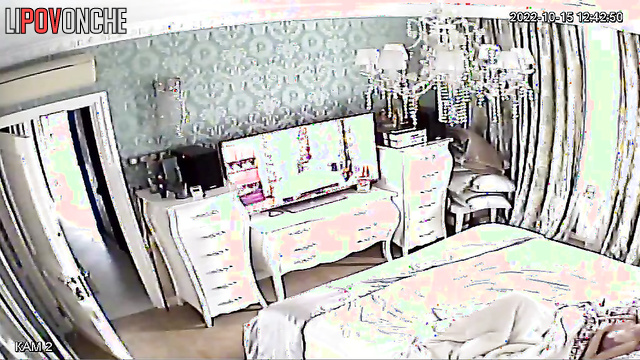 A Russian girl brings herself to orgasm while watching a TV series